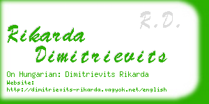 rikarda dimitrievits business card